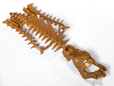 Bionicle Piraka Spine and Mask Irnakk - Pearl Gold