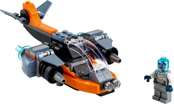 31111 Cyber Drone - Certified Used, 100% Complete LEGO Creator Set
