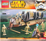 75086 Battle Droid Troop Carrier - Certified Used, 100% Complete LEGO Star Wars Set