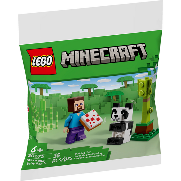 Steve and Baby Panda Polybag 30672 - New LEGO Minecraft Set