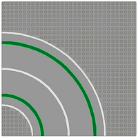 LEGO® Road Baseplate 10"x10" - Curve