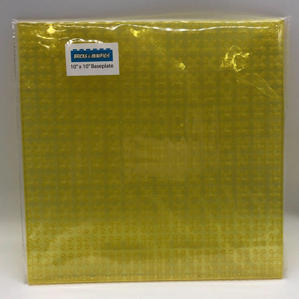 Transparent Yellow - Medium LEGO®-compatible plate 10"x10"
