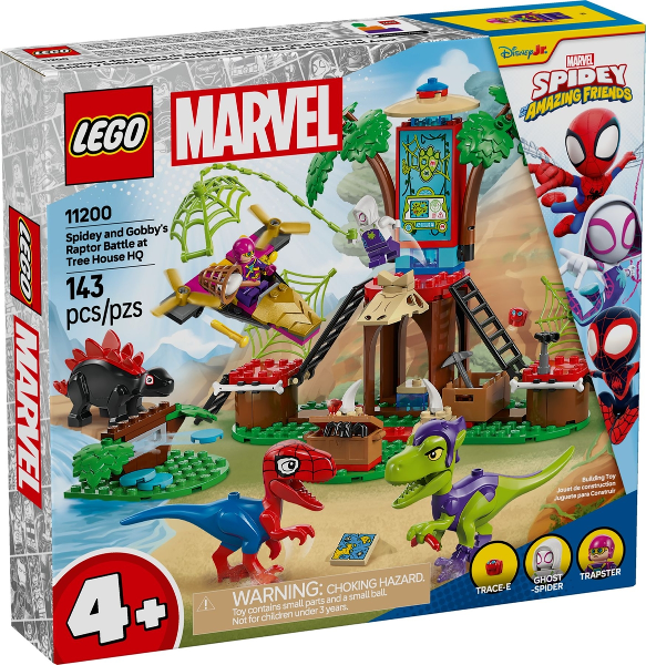 11200 Spidey and Gobby's Raptor Battle at Tree House HQ - New LEGO Spider-Man Set