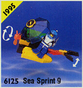6125 Sea Sprint 9 - Certified Used, 100% Complete LEGO Aquazone Set
