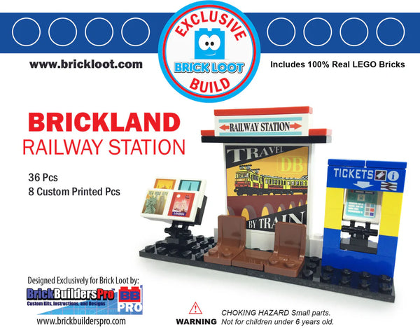 Brickland Railway Station - Custom Brick Loot LEGO Kit