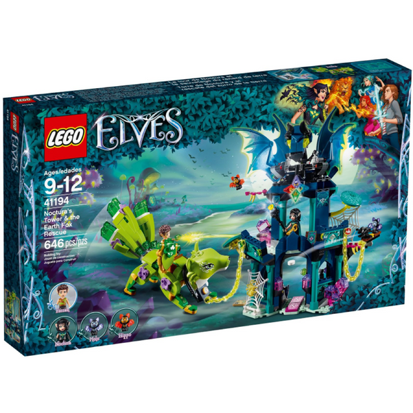 41194 Noctura's Tower & the Earth Fox Rescue - New, Sealed, Retired LEGO Elves Set