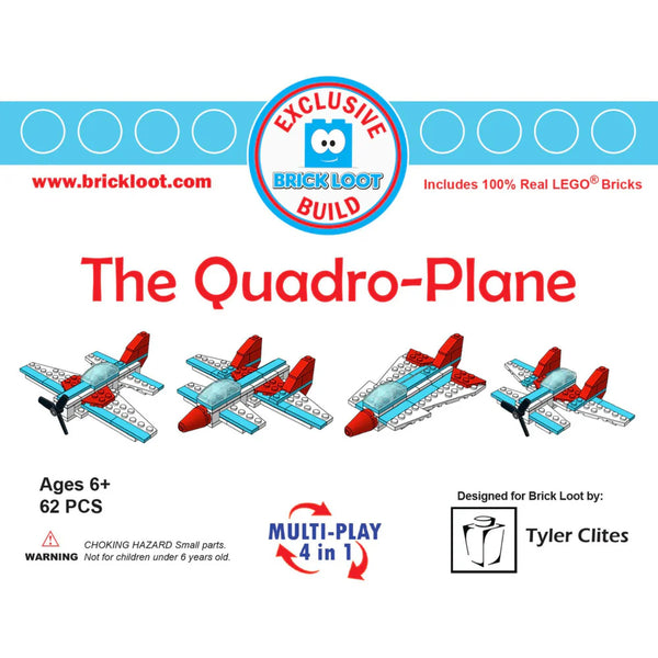 The Quadro Plane - Custom Brick Loot LEGO Kit