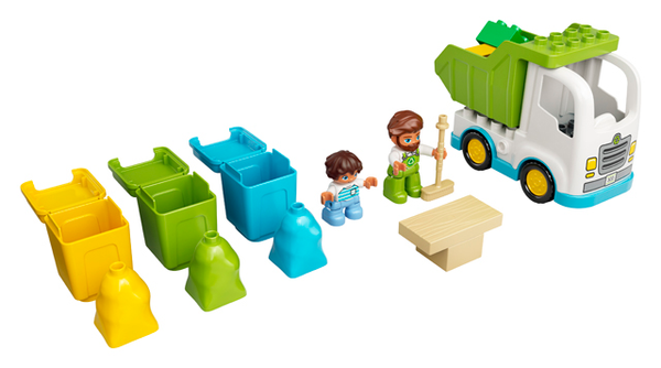10945 Garbage Truck and Recycling - Certified Used, 100% Complete LEGO Duplo Set