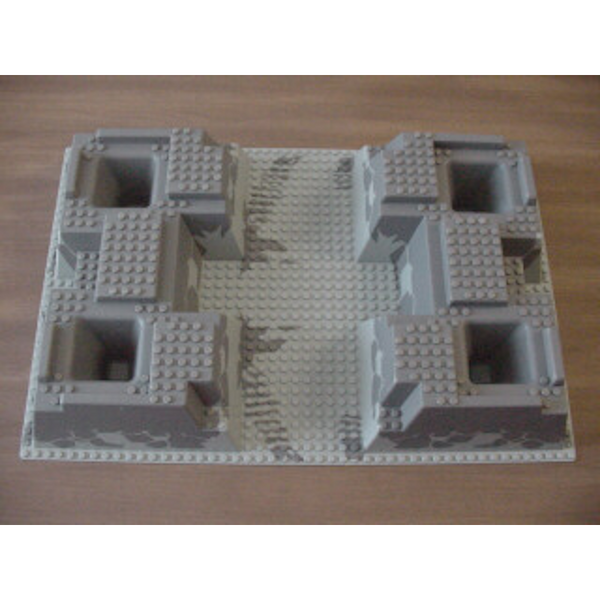 Baseplate, Raised 32 x 48 with 4 Corner Pits with Rock Raiders Pattern