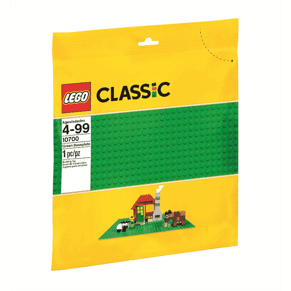 10700 Bright Green Baseplate - New LEGO Classic Baseplate