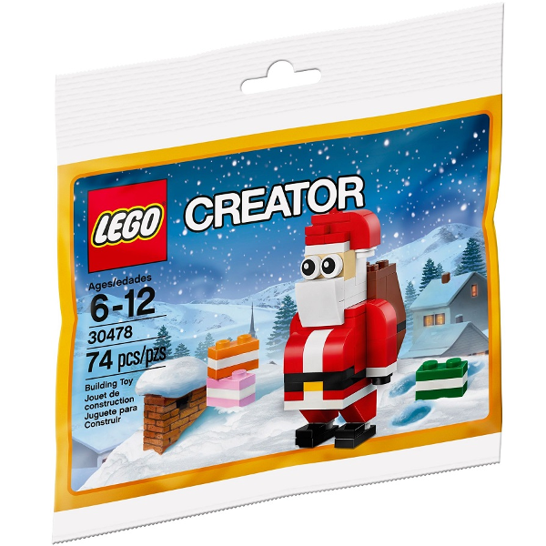 30478 Santa Claus Polybag - New, Sealed, Retired LEGO Creator Christmas Set